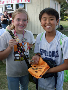 Pin pals at the International Pathfinder Camporee